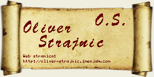 Oliver Strajnić vizit kartica